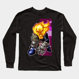 Chibi Ghost Rider Long Sleeve T-Shirt